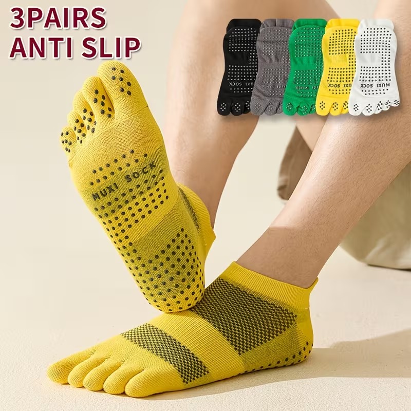 Sports Grip - جوارب رجالية بثلاثة أزواج، جوارب رياضية