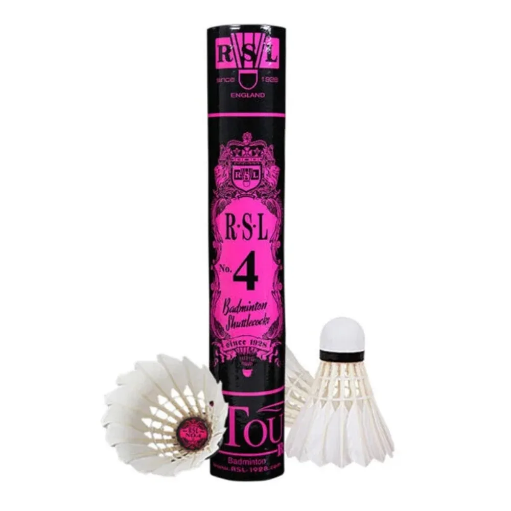ريش بدمنتون أصلي من RSL رقم 4  - مراجعة Feather Shuttlecock وسعره
