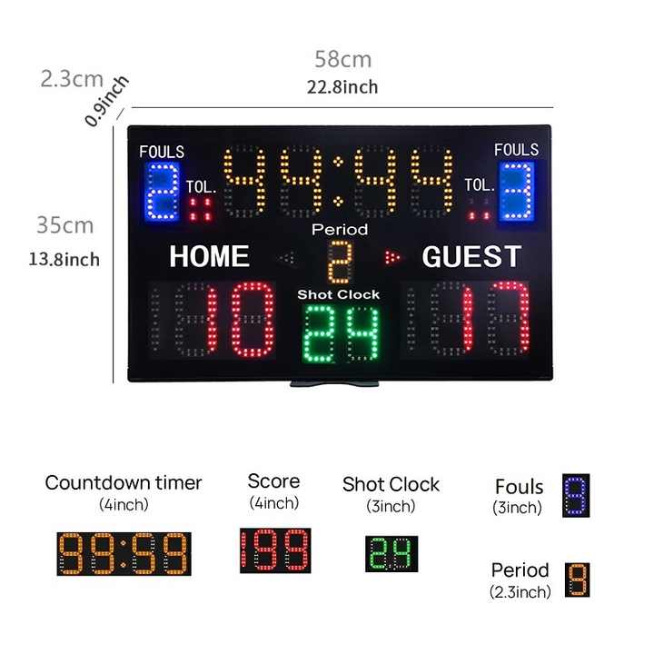 لوحة نتائج رقمية LED محمولة مع - مراجعة Scoreboard Digital وسعره