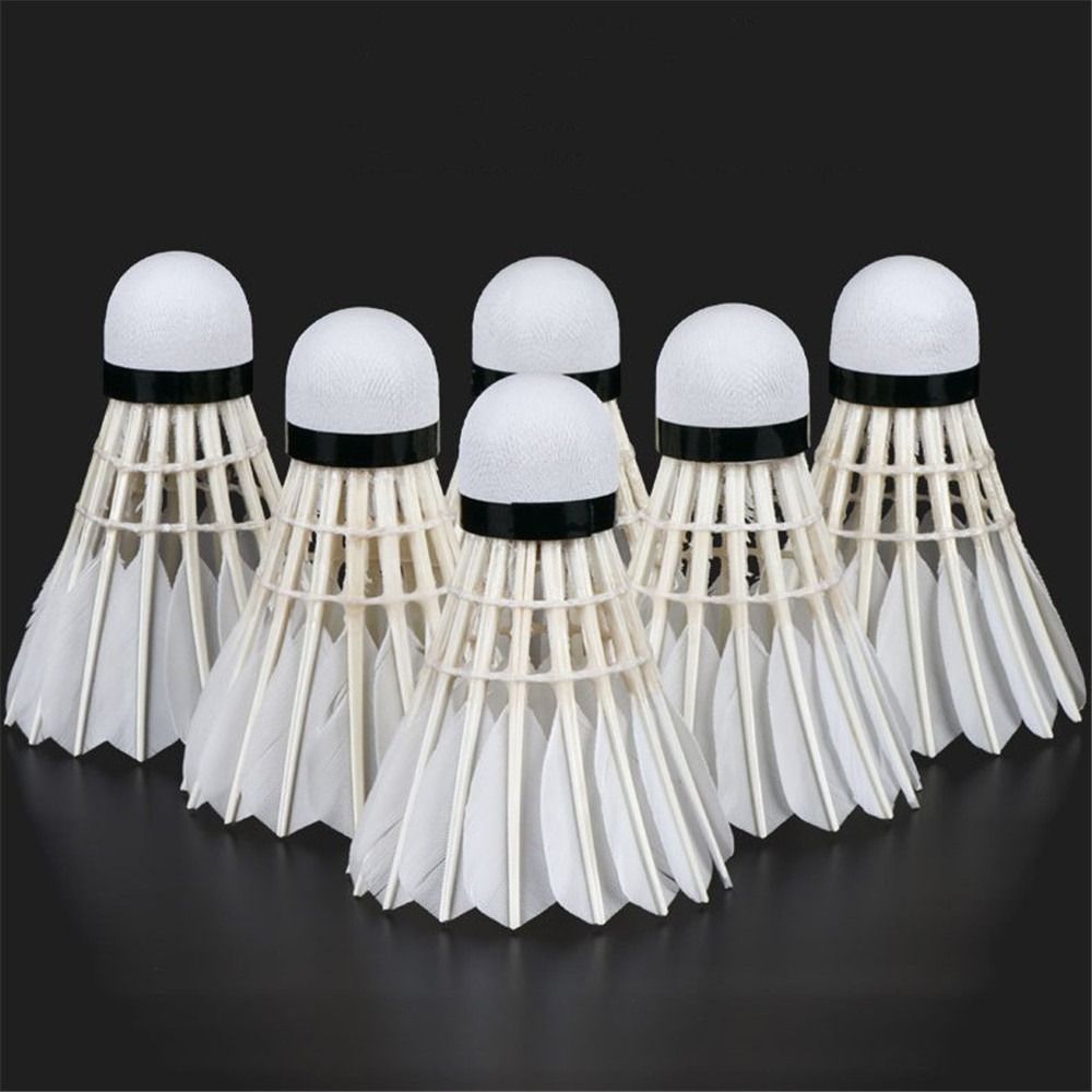 3/6/12 قطعة جديد الأبيض الريشة - مراجعة Feather Shuttlecock وسعره