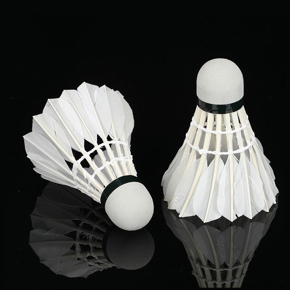 3/6/12 قطعة جديد الأبيض الريشة - مراجعة Feather Shuttlecock وسعره