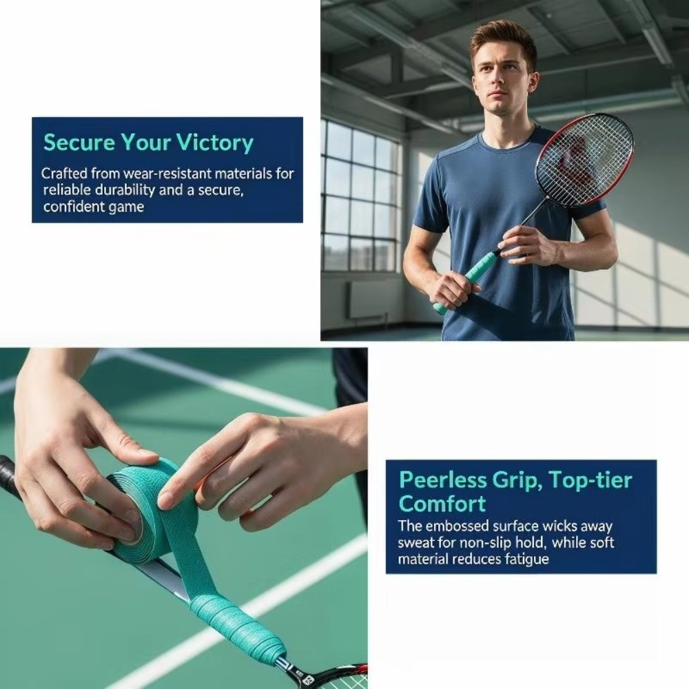 شريط لف مقبض مضرب الريشة الماص - مراجعة Badminton Materi وسعره